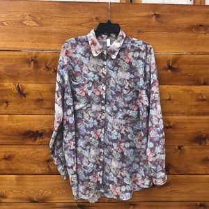 American Apparel Floral Button Down